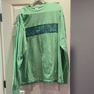 Patterned Green Long Sleeve Tee